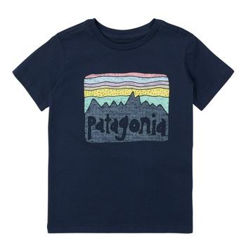 Patagonia  Tričká s krátkym rukávom BABY FITZ ROY SKIES T-SHIRT  Modrá