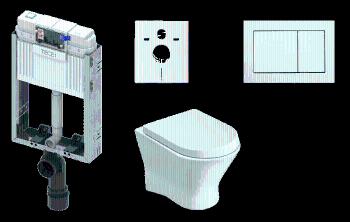 Cenovo zvýhodnený závesný WC set TECE na zamurovanie + WC Roca Nexo KMPLNEXOT