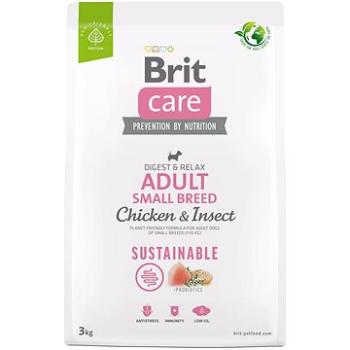Brit Care Dog Sustainable s kuracím a hmyzom Adult Small Breed 3 kg (8595602558667)