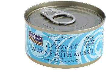 FISH4CATS Konzerva pre mačky Finest sardinka s mušľami 70g