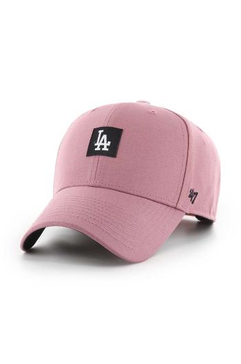 Bavlnená čiapka 47brand Mlb Los Angeles Dodgers bordová farba, s nášivkou