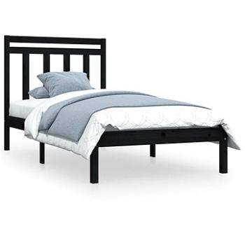 Rám postele čierny masívne drevo 90 × 200 cm, 3105239