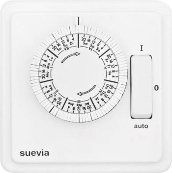Suevia SU280440 časovač pod odmietku analógový   týždenný program  2200 W IP20 ZAP / AUTO / VYP program