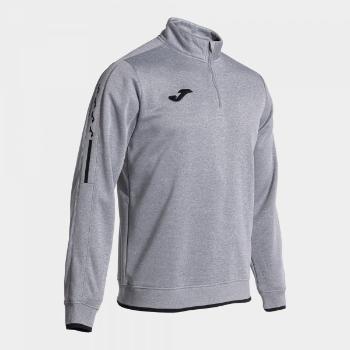 SUDADERA OLIMPIADA GRIS MELANGE NEGRO XL