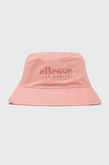 Bavlnený klobúk Ellesse ružová farba, bavlnený