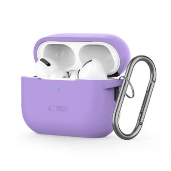 Tech-Protect Silicone Hook puzdro na Apple AirPods Pro 1 / 2, fialové