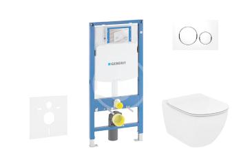 GEBERIT - Duofix Set predstenovej inštalácie, klozetu a dosky Ideal Standard Tesi, tlačidla Sigma20, AquaBlade, SoftClose, biela/lesklý chróm 111.300.00.5 NU4