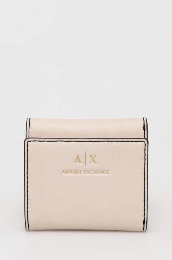 Peňaženka Armani Exchange dámsky, béžová farba