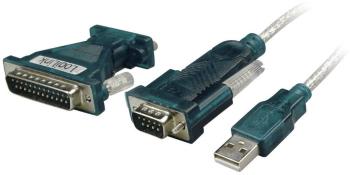 LogiLink USB 2.0 prepojovací kábel [1x USB 2.0 zástrčka A - 1x D-SUB zástrčka 9-pólová, D-SUB zástrčka 25-pólová]
