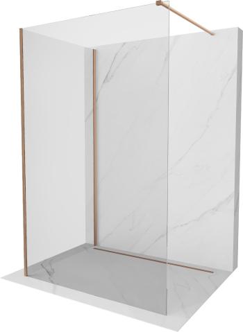 MEXEN/S - Kioto Sprchová zástena WALK-IN 120 x 90 cm, transparent, meď kartáčovaná 800-120-212-65-00-090