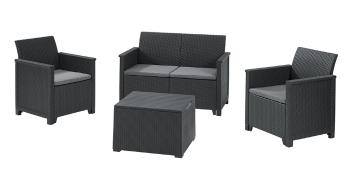 EMMA 2 seaters sofa set - Allibert Grafit