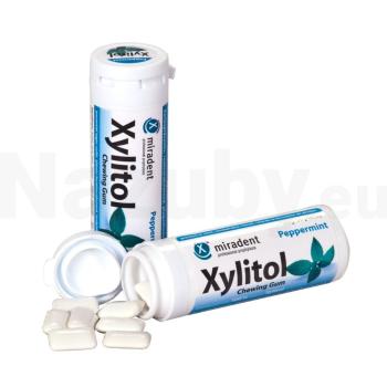 Miradent Xylitol žvýkačky PEPPERMINT, 30ks