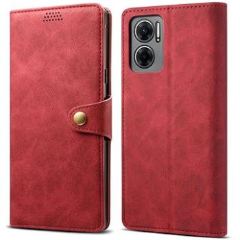 Lenuo Leather flipové puzdro pre Xiaomi Redmi 10 5G, červené (348315)