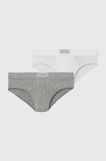 Detské slipy Calvin Klein Underwear 2-pak biela farba