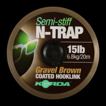 Korda náväzcová šnúrka n-trap semi stiff gravel brown 20 m - 20 lb