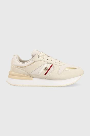 Tenisky Tommy Hilfiger CORP WEBBING RUNNER béžová farba, FW0FW07383