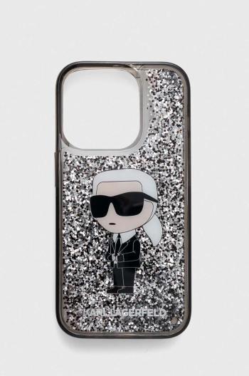 Puzdro na mobil Karl Lagerfeld iPhone 15 Pro 6.1 priehľadná farba