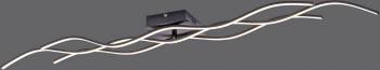 LeuchtenDirekt Wave 15167-18 LED stropné svietidlo čierna 40 W teplá biela