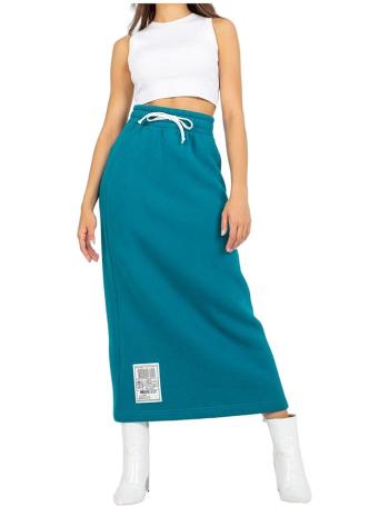 Modrá midi sukňa so zipsom vel. L/XL