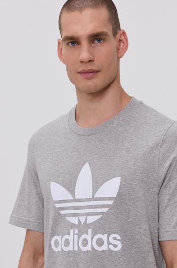 Bavlnené tričko adidas Originals H06643 šedá farba, melanžové