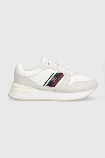 Tenisky Tommy Hilfiger CORP WEBBING RUNNER biela farba, FW0FW07466