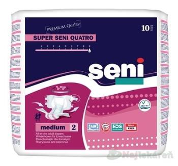 Seni SUPER QUATRO medium 2 plienkové nohavičky (pás 75-110cm) 10ks