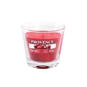 Provence Vonná sviečka v skle PROVENCE 35 hodín čerešňa