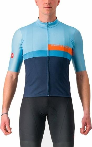 Castelli A Blocco Jersey Baby Blue/Scarlet Lava-Niagara Blue-Belgian Blue L