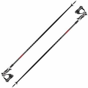 Leki Hot Shot S Eloxal Black/Anodized Grey/Bright Red 115 cm Lyžiarske palice