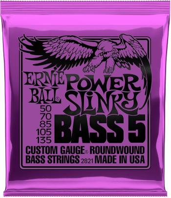 Ernie Ball 2821 Power Slinky Nickel 050-135 Struny pre 5-strunovú basgitaru