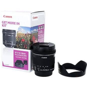 Canon EF-S 10 – 18 mm f/4.5 – 5.6 IS STM + EW-73C (9519B009AA) + ZDARMA Čistiaci roztok K&F Concept