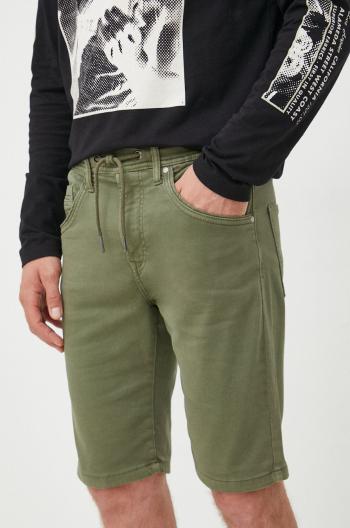 Šortky Pepe Jeans pánske, zelená farba,