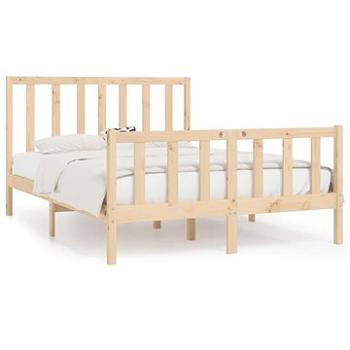 Rám postele masívne drevo 140 × 190 cm, 3105205