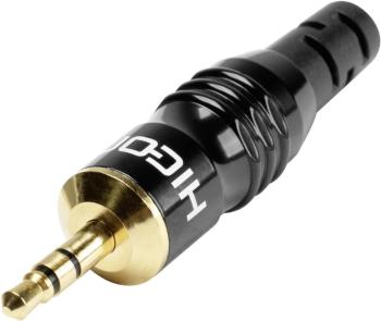 Hicon HI-J35S02 jack konektor 3.5 mm zástrčka, rovná Pólov: 3 stereo čierna 1 ks