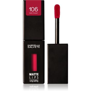 Gabriella Salvete Matte Lips dlhotrvajúci tekutý rúž s matným efektom odtieň 106 Red Moon 4,5 ml