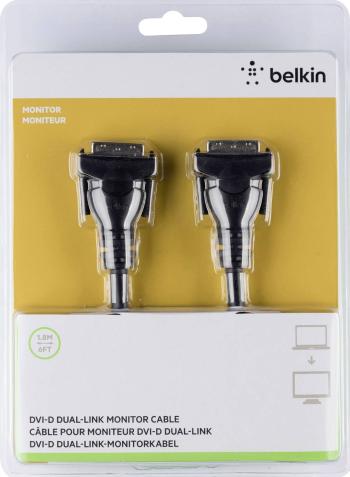 Belkin DVI prepojovací kábel #####DVI-D 24+1pol. Stecker, #####DVI-D 24+1pol. Stecker 1.80 m čierna F2E4141BT1.8MDD možn