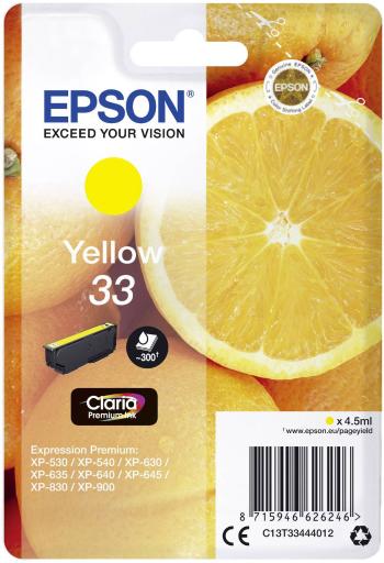 Epson Ink T3344, 33 originál  žltá C13T33444012