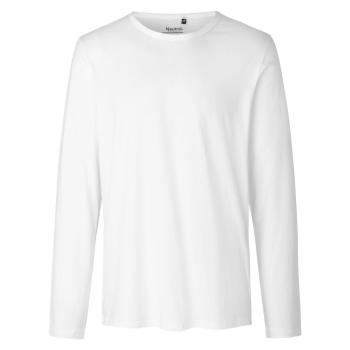 Neutral Pánske tričko s dlhým rukávom z organickej Fairtrade bavlny - Biela | M