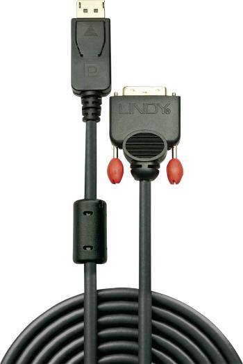LINDY DisplayPort / DVI káblový adaptér #####DisplayPort Stecker, #####DVI-D 24+1pol. Stecker 2.00 m čierna 41491  #####