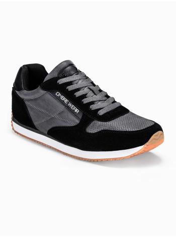 Pánske sneakers topánky T310 - čierne