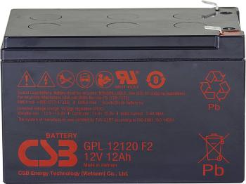 CSB Battery GPL 12120 GPL12120F2 olovený akumulátor 12 V 12 Ah olovený so skleneným rúnom (š x v x h) 151 x 100 x 98 mm