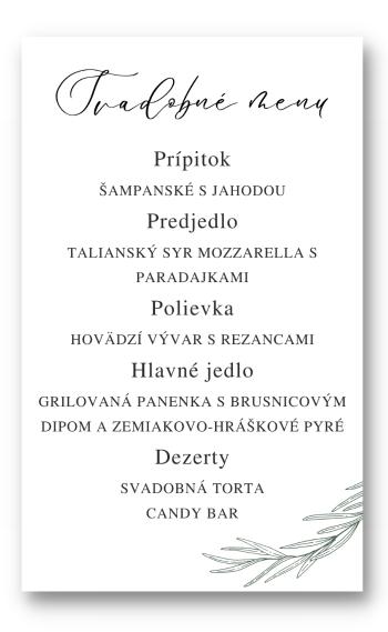 Menu - Rosemary Zvoľte množstvo: od 61 ks a viac