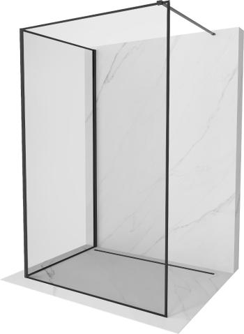 MEXEN/S - Kioto Sprchová zástena WALK-IN 100 x 80 cm, čierny vzor, čierna 800-100-212-70-70-080