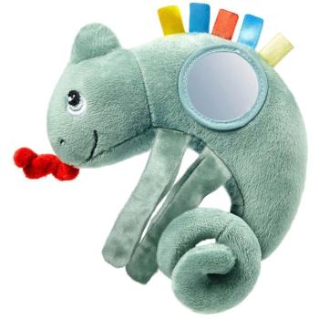 BabyOno Have Fun Pram Hanging Toy kontrastná závesná hračka so zrkadielkom Chameleon Charles 1 ks