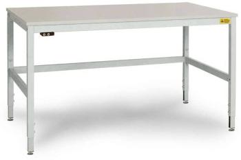 Manuflex LC3903.7035 ESD pracovný stôl CANTOLAB Spezial s gumovou doskou, š xhxv = 1200 x 800 x 752-952 mm  Farba: svetl
