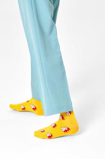 Ponožky Happy Socks pánske, žltá farba
