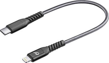 Cellularline #####USB-Kabel USB 2.0 #####USB-C™ Stecker, #####Apple Lightning Stecker  0.15 m čierna