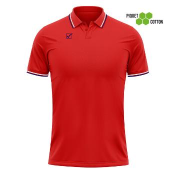 POLO COTONE PIQUET ACTION ROSSO/BLU Tg. M