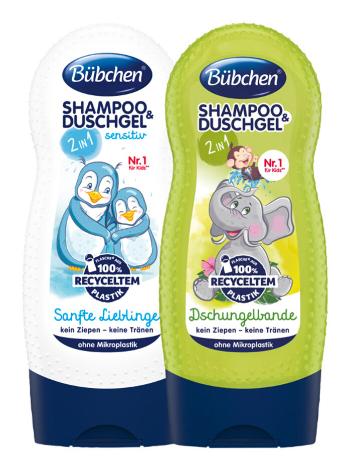 BÜBCHEN Set 2v1 Sensitiv Jemný miláčik 230 ml+ 2v1 Partička z džungle 230 ml