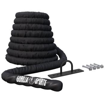 Gorilla Sports Bojové lano vrátane držiaka, 15 m x 5 cm